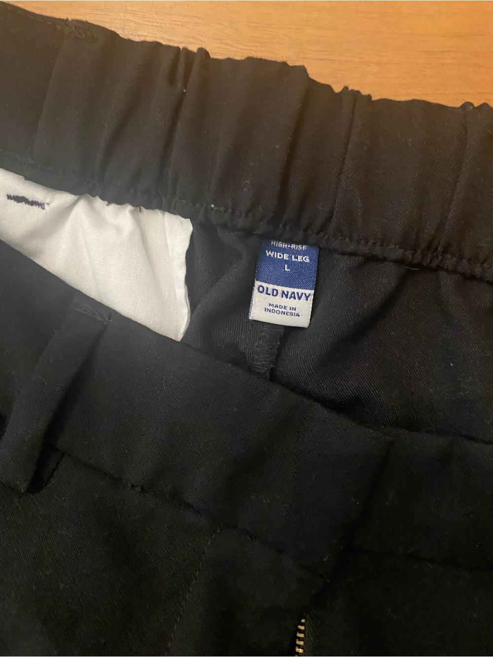 Old Navy Black High-Rise Wide-Leg Trousers